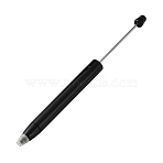 Plastic Beadable Pens, Press Ball Point Pens, for DIY Pen Decoration, with Iron Rod, Black, 167x11.5mm(PL-CBA26FF-02A)