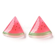 Transparent Resin Decoden Cabochons, Watermelon, Red, 17.5x18x6.5mm(CRES-J046-03E)