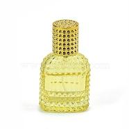 Glass Spray Bottle, for Essential Oils, Perfume, Yellow, 5x8.7cm, Capacity: 30ml(1.01fl. oz)(PW-WG2CEA4-02)