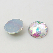 Imitation Taiwan Acrylic Rhinestone Flat Back Cabochons, Faceted, Half Round/Dome, Colorful, 14x5mm, 500pcs/bag(GACR-D003-14mm-17)