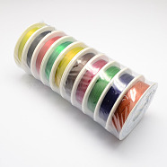 Round Iron Wire, Mixed Color, 28 Gauge, 0.3mm, about 65.61 Feet(20m)/roll, 10 rolls/set(MW-R001-0.3mm-M)