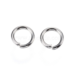 Non-Tarnish 304 Stainless Steel Jump Rings, Open Jump Rings, Stainless Steel Color, 9x1.5mm, Inner Diameter: 6mm, 15 Gauge(A-STAS-D448-093P-9mm)