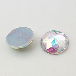 Imitation Taiwan Acrylic Rhinestone Flat Back Cabochons, Faceted, Half Round/Dome, Colorful, 14x5mm, 500pcs/bag(GACR-D003-14mm-17)