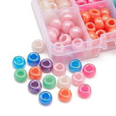 184Pcs 8 Colors Plastic Pearlized Beads(KY-YW0001-47)-2