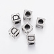 304 Stainless Steel Large Hole Letter European Beads(STAS-H428-01AS-D)-1