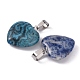 Heart Natural & Synthetic Mixed Stone Pendants(X-G-Q438-M)-3