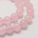 Chapelets de perles en quartz rose naturel(G-G735-46-8mm)-3