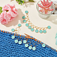 2Pcs 2 Style Alloy Enamel Flat Round Charm Knitting Row Counter Chains(HJEW-NB0001-85B)-5