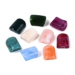 Opaque Acrylic Spacer Bars, Arch, Two Tone, 2-Hole, Mixed Color, 22.5~23x17.5x10mm, Hole: 2mm, about 243pcs/500g(OACR-T030-22M)