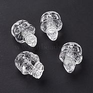 Transparent Acrylic Beads, Skull, Clear, 23x17x15mm, Hole: 3.8mm(X-OACR-P013-01)