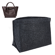 Felt Purse Organizer Insert, Women's Tote Bag Liner, with Zipper, Black, 26.5x13x20cm(FIND-WH0033-68B-03)