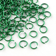 Aluminum Wire Open Jump Rings, Sea Green, 18 Gauge, 10x1.0mm, about 16000pcs/1000g(ALUM-R005-1.0x10-25)