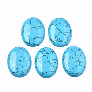 Synthetic Turquoise Cabochons, Oval, 40x30x6.5mm(G-S364-079)
