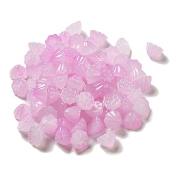 Two Tone Acrylic Beads, Lotus Seedpod, Flamingo, 7.5x10.5x10.5mm, Hole: 1.2mm, about 1282pcs/500g(OACR-H039-01A)