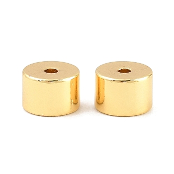 Brass Beads, Column, Rack Plating, Long-Lasting Plated, Lead Free & Cadmium Free, Real 18K Gold Plated, 6x4mm, Hole: 1.3mm