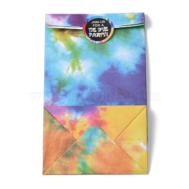 PandaHall Elite Rectangle with Tie-Dye Pattern Kraft Paper Bag(CARB-PH0002-07)-6