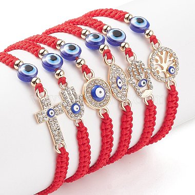 Ensemble de bracelets de perles tressées en résine de style 6 pièces 6(BJEW-JB08808)-4
