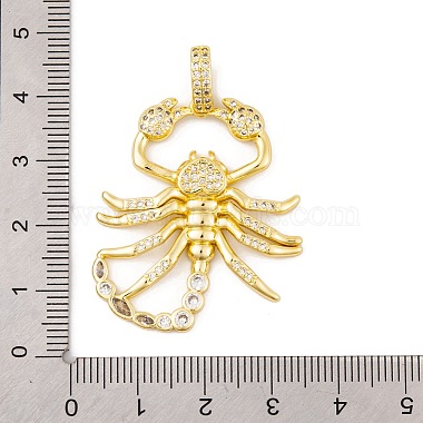 Brass Micro Pave Cubic Zirconia Pendants(KK-E108-28G)-3