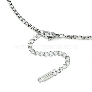 304 Stainless Steel Box Chain Necklace for Men Women(NJEW-YW0001-16)-2