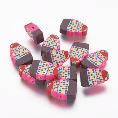 13mm DeepPink Food Polymer Clay Beads