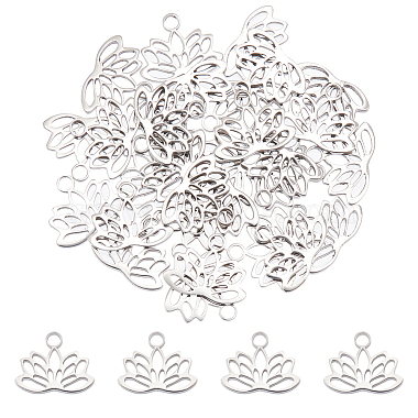 Stainless Steel Color Flower 304 Stainless Steel Charms
