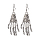 Halloween Themed Skull Hand Dangle Earrings(EJEW-JE06070)-1