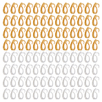 200Pcs 2 Colors Alloy Peg Bails, Pendant Pinch Bails, Golden & Silver, 12x5x6mm, Hole: 3mm and 6x3.4mm, Pin: 1mm, 100pcs/color(FIND-GO0003-07)