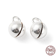 925 Sterling Silver Pendants, Soniferous Bell Charm, Silver, 6.4x4x4.2mm, Hole: 1.5mm(STER-K174-01A-S)