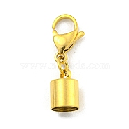 304 Stainless Steel Cord Ends, with Lobster Claw Clasps, Golden, 29mm, Inner Diameter: 7mm(STAS-K273-07C-G)