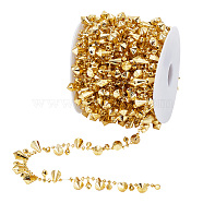 Acrylic Diamond Beaded Trim, Wedding Decoration, Gold, 5/8 inch(15mm), about 10.94 Yards(10m)/Roll(OCOR-WH0067-73A)