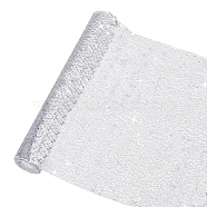 Polyester Sequin Table Runners, Wedding Party Table Decoration, Rectangle, Silver, 1830x290x0.8mm(AJEW-WH0248-487A)