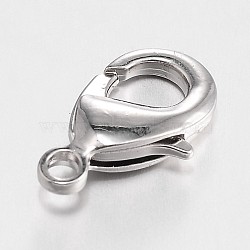 Zinc Alloy Lobster Claw Clasps, Platinum, 23x14x5mm, Hole: 3mm(PALLOY-N0135-01P)