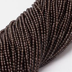 Natural Smoky Quartz Beads Strands, Round, 2mm, Hole: 0.5mm, about 190pcs/strand(G-N0195-02-2mm)