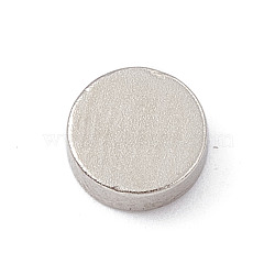 Flat Round Refrigerator Magnets, Office Magnets, Whiteboard Magnets, Sturdy Mini Magnets, Platinum, 5x1.5mm(AJEW-F060-01B)