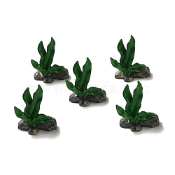 Marine Life Resin Ornaments, for Home Office Desktop Decoration, Seagrass, 33.5x25x39.5mm(RESI-A033-02F)