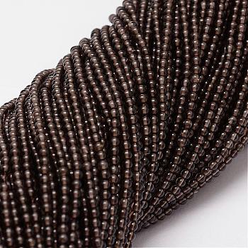 Natural Smoky Quartz Beads Strands, Round, 2mm, Hole: 0.5mm, about 190pcs/strand
