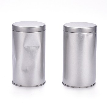 (Defective Closeout Sale), Tea Tin Canister with Airtight Double Lids, Small Kitchen Canisters, for Tea Coffee Sugar Storage, Matte Silver Color, 2-7/8x5-1/4 inch(7.3x13.2cm)