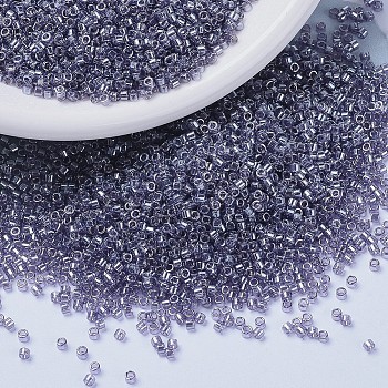 MIYUKI Delica Beads, Cylinder, Japanese Seed Beads, 11/0, (DB1225) Transparent Light Amethyst Luster, 1.3x1.6mm, Hole: 0.8mm, about 2000pcs/10g