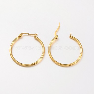 304 Stainless Steel Hoop Earrings(EJEW-N0016-11G-D)-2