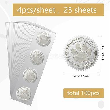 Custom Round Silver Foil Embossed Picture Stickers(DIY-WH0503-007)-2