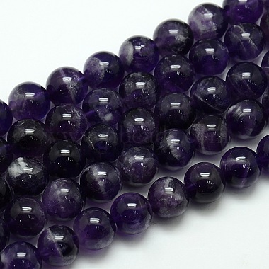 12mm Round Amethyst Beads