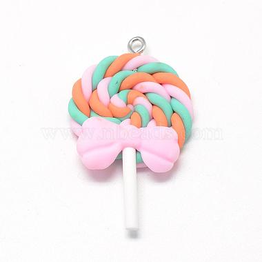 Coral Candy Polymer Clay Pendants