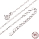 Rhodium Plated 925 Sterling Silver Flat Cable Chain Necklace(NJEW-A011-01A-P)-1