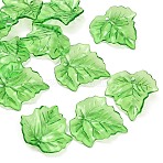 Transparent Acrylic Pendants, Leaf Charms, Green, 24x23x4mm, Hole: 1.6mm, about 1315pcs/500g(AC-CBA5040-01A)