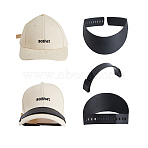 4Pcs 2 Styles Plastic Hat Brim Bender, Hat Curving Band Tool, with Hat Sizing Reducer Tape, Black, 135~390x25~55x2~12mm, 2pcs/style(AJEW-FH0005-31)