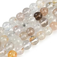 Natural Topaz Beads Strands, Round, 6~6.5mm, Hole: 0.8mm, about 63pcs/strand, 15.35''(39cm)(G-H062-A03-01)