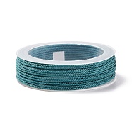 Braided Nylon Threads, Dyed, Knotting Cord, for Chinese Knotting, Crafts and Jewelry Making, Green, 1.5mm, about 13.12 yards(12m)/roll(NWIR-E023-1.5mm-17)