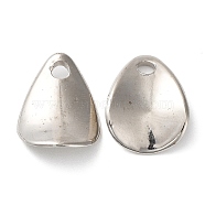 CCB Plastic Pendants, Teardrop Charm, Platinum, 19x14x2mm, Hole: 3mm(CCB-K010-03P)