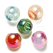 UV Plating Rainbow Iridescent Acrylic Beads, Round, Top Drilled, Mixed Color, 19x19x19mm, Hole: 3mm(OACR-G012-02)