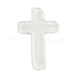 Cross Resin Cabochons, Clear, 29x18x3mm(RESI-Q014-04C)